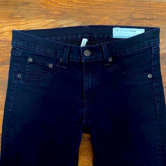 Rag & Bone Legging Skinny Jeans in Dark Indigo Womens size 26 Mid-Rise Stretch - Picture 6 of 11